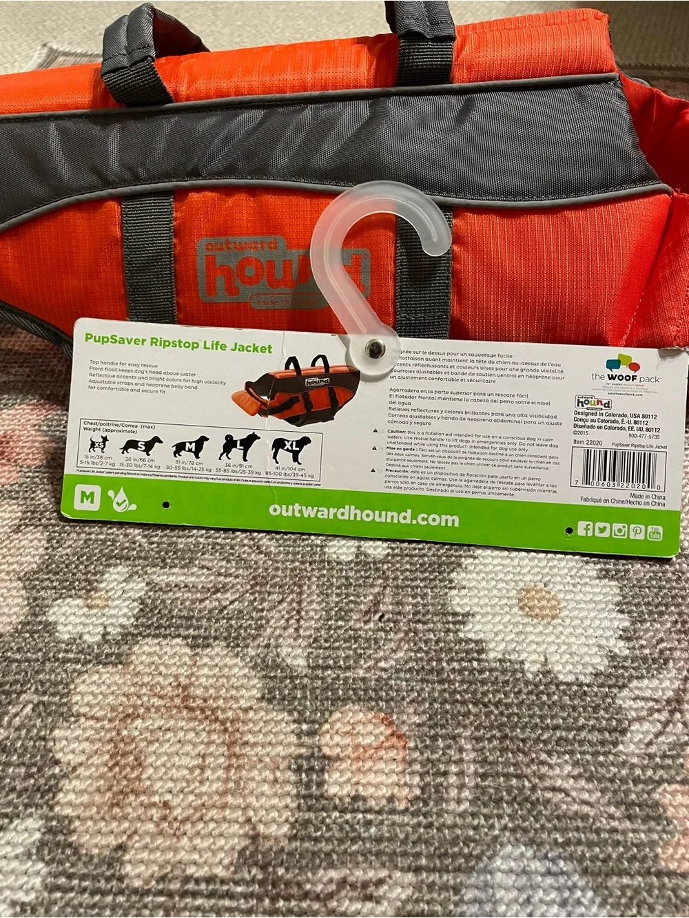 Outward Hound pup saver rip stop lifejacket, Medium